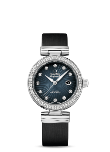 Omega LadyMatic Co-Axial 34 Stainless Steel / Diamond / Blue
